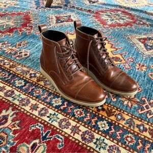 Helm Men’s Brown Leather Boots 9.5D Excellent